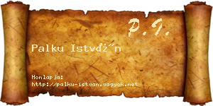 Palku István névjegykártya